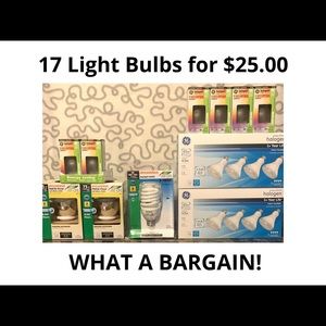 Lightbulb (bundle) 17 lightbulbs for $25.00